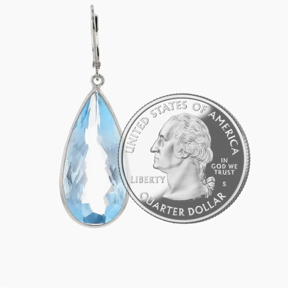 Blue Topaz Earrings - Picture 3 of 5